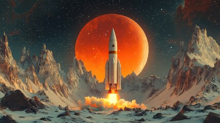 Obraz premium Rocket, Generative AI