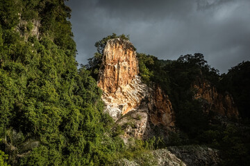 Limestone mountains scenery in Perak province of Malaysia