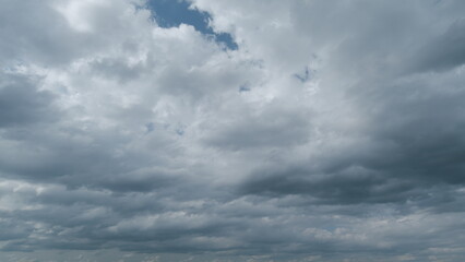 Obraz premium Nature storm cloud in the cloudy sky. Moving rain clouds after bad weather.Timelapse.