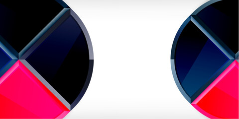 Triangle circles background. Vector Illustration For Wallpaper, Banner, Background, Card, Book Illustration, landing page