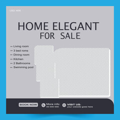 Real estate social media post banner design