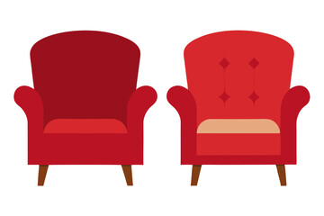 Armchairs | isolated vector illustration on white background