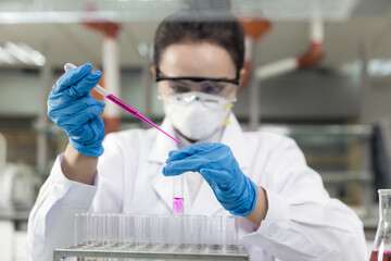 Female scientist in the CDC laboratory	