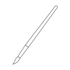 Brush for drawing on a white background vector icon illustration