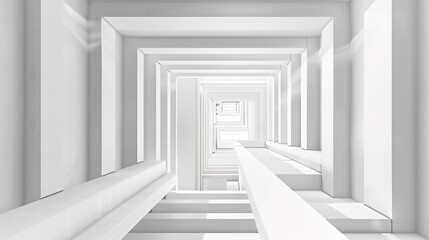 Fototapeta premium White Line Architectural Structure Texture Background - a sleek and minimalistic visual. The white lines create a refined and structured atmosphere.