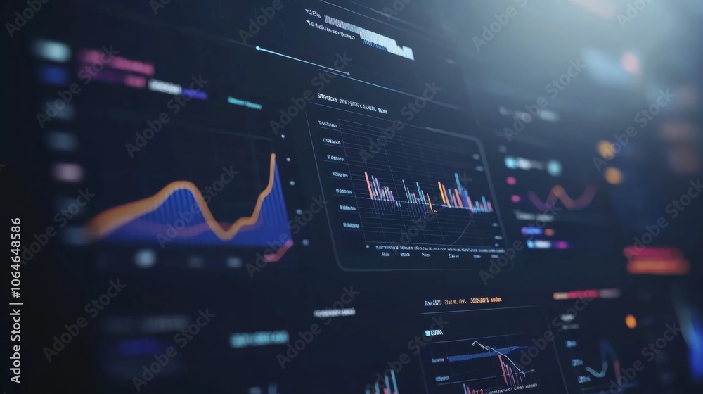 Leinwandbilder modern data visualization and analysis interface