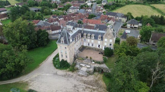 drone video Blet castle france europe