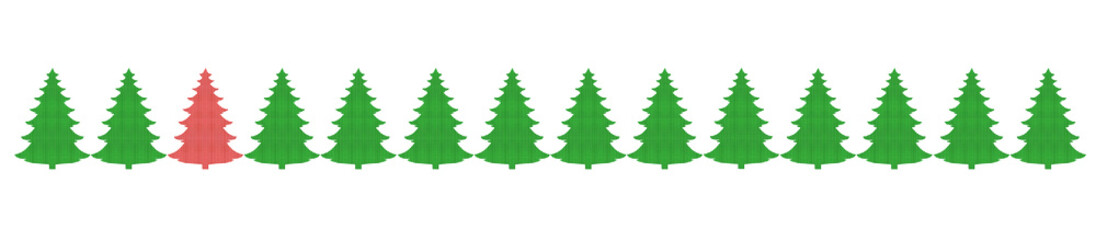 Grün KKarierter Stoff mit Tannenbaum