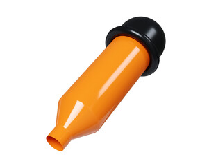 Vibrant Orange Highlighter Pen Design 3D Render.