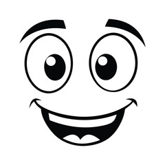 Obraz premium Cartoon Facial Expressions vector illustration - Cartoon Emoji Face Clipart isolated 