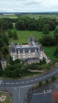 drone video Blet castle france europe