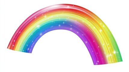 Rainbow illustration with a minimalist design, displayed on a white background for emphasis