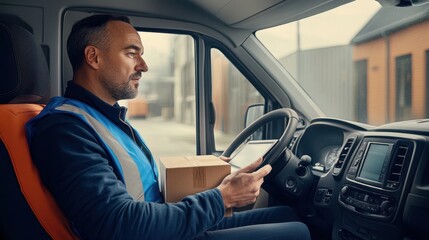 The Delivery Driver in Van