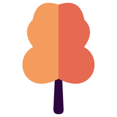 Flat Autumn Tree
