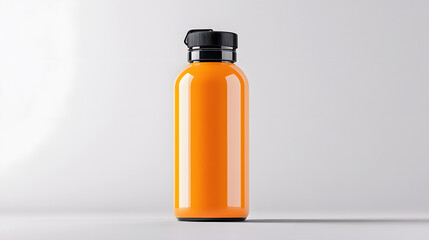 Obraz premium Sleek orange sports drink bottle with modern design and cap