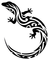 Naklejka premium TRIBAL TATOO トライバル タトゥ 刺青 トカゲ