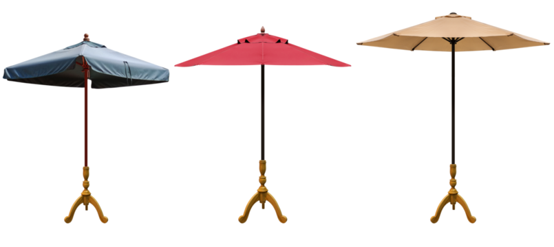 Collection set beach umbrella with tripod