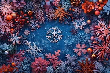 Festive snowflake patterns