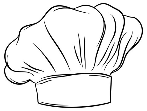 recommend clip art: chef hat in black outline without background