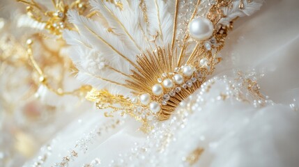 Obraz premium Traditional royal headpiece on white, showcasing refined elegance with close-up detail