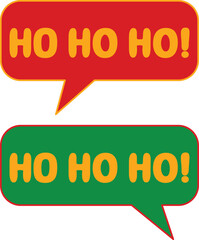 santa laugh Flat Art Illustration for Christmas Day