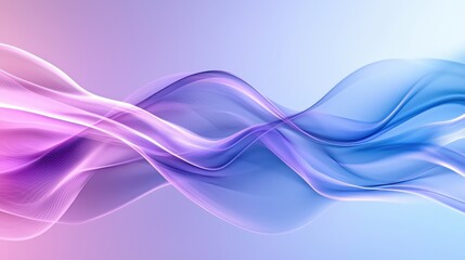 A visually striking abstract background depicting digital waves and flowing lines in a gradient of purple and blue, perfect for creating an atmosphere of advancement and creativity in technology-relat