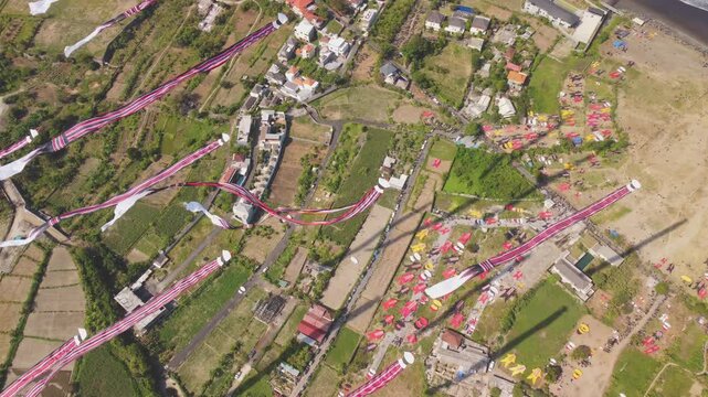 Balinese Jagan Long Tail Gigantic Kite In Bali