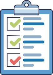 Obraz premium A clipboard with a checklist showing completed and pending tasks.