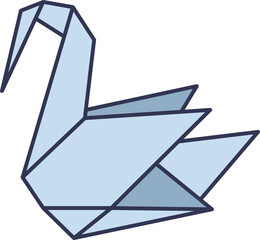 Origami swan symbolizing creativity and precision in paper art. © VectorMine