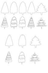 Christmas tree ornament template