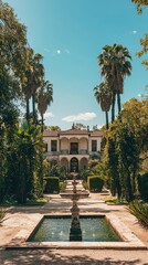 Historic Mansion with Sprawling Gardens and Fountain