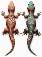 Naklejka premium TRIBAL TATOO トライバル タトゥ 刺青 トカゲ