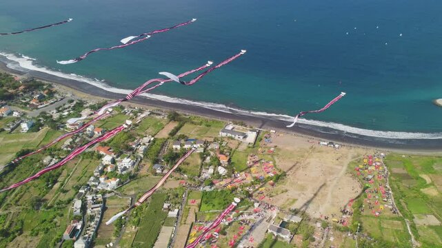 Balinese Jagan Long Tail Gigantic Kite In Bali