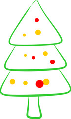 Christmas Pine Tree Line