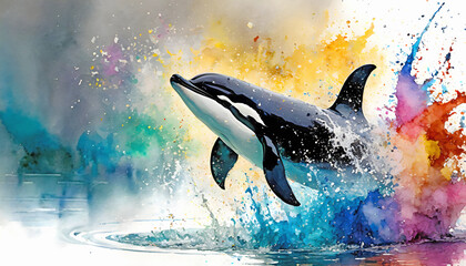 Fototapeta premium Lively orca
