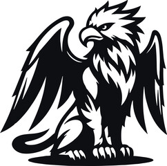 A griffin creature mascot on a white background