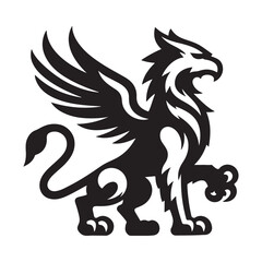 A griffin creature mascot on a white background