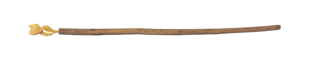 shepherd staff isolated on black background
