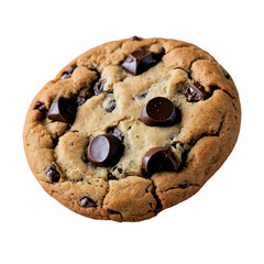 Delicious Chocolate Chip Cookie Isolated on White Background Perfect for Bakery Menus and Dessert Promotions
