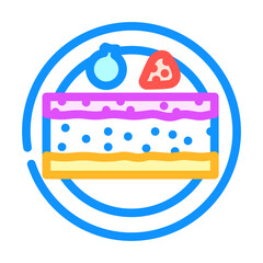 cheesecake raw foodist color icon vector. cheesecake raw foodist sign. isolated symbol illustration
