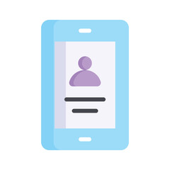 A smartphone with a user profile, symbolizing contact information