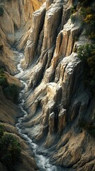 Obraz premium Dramatic Canyon Landscape with Layered Rock Formations
