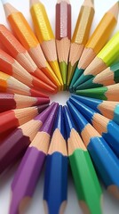 Naklejka premium colorful pencil color wheel