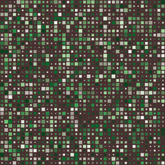 Fototapeta premium Seamless background pattern. Squares in multiple colors. Earthy tones with a touch of green. Authentic vector illustration.
