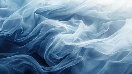 Obraz premium Soft Blue Fabric Waves in Gentle Motion