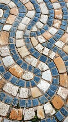 Fototapeta premium Intricate Close-Up of Colorful Tile Patterns