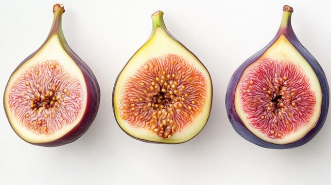 Fresh figs on white background for healthy living and culinary inspiration National Fig Week