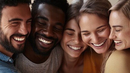 Joyful group embracing diversity and happiness together in close bond. Anti-Bullying Week