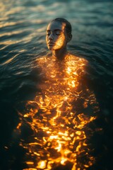 let the face appear from the sun .Outdoors female portrait of young girl caucasian model redhead woman with short hair sensual stylish model profile feminine face natural makeup posing in nature park 