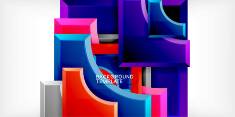 Geometric design abstract background - circles and triangles